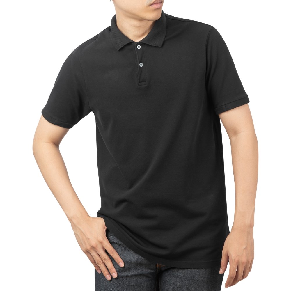 5 (6) Classic Black Polo Shirt for Men - Image 1
