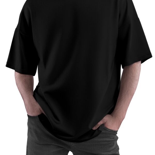 Men’s Oversized Black Cotton T-Shirt
